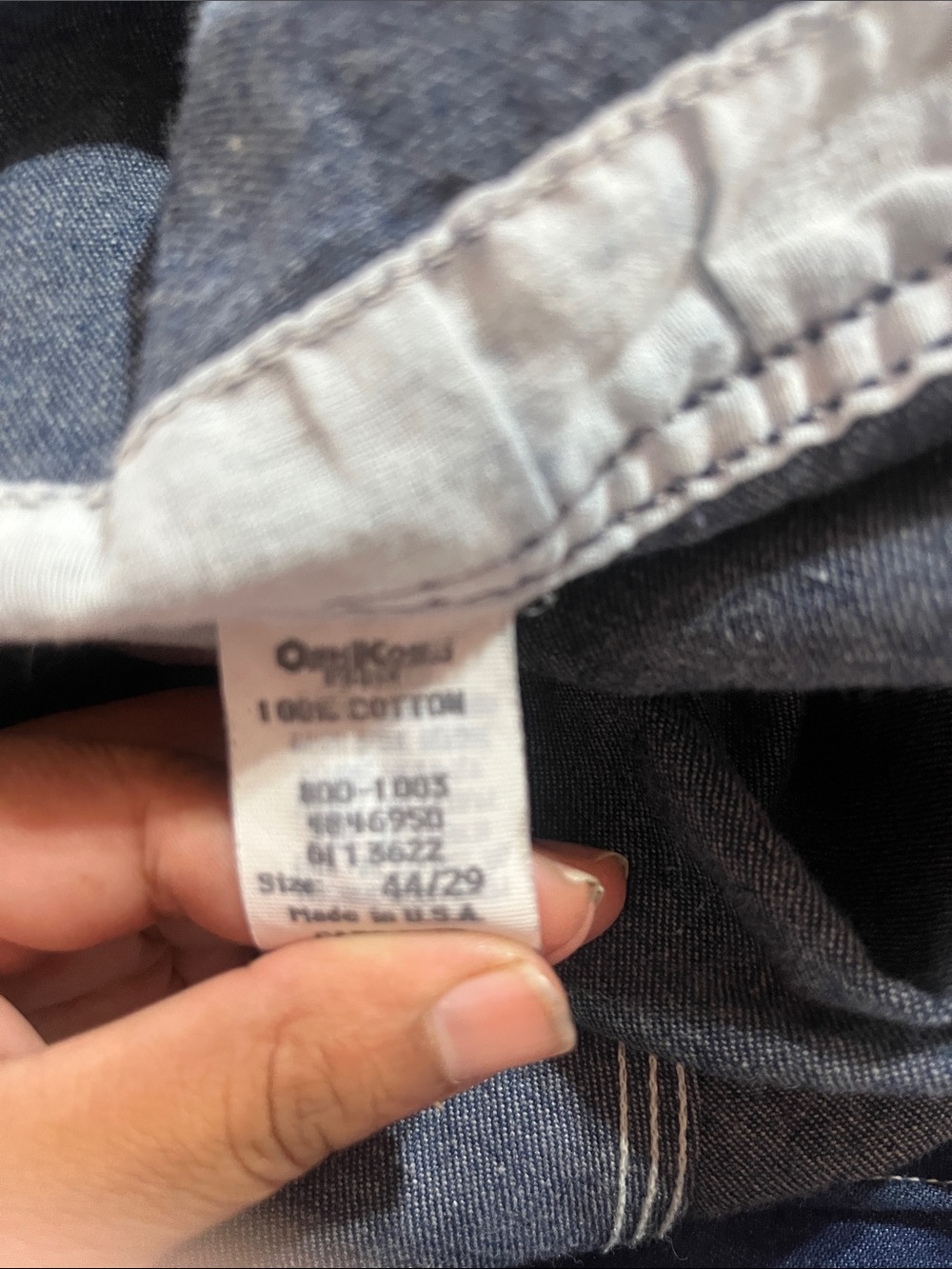 Vintage Oshkosh BGosh Denim Vestbak Work Overalls Union Made Size 44x29 - Picture 6 of 7